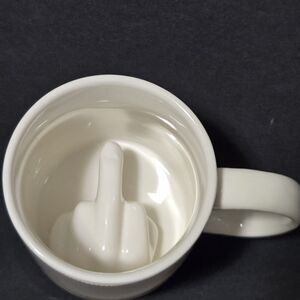 "Up Yours" Mug~Ceramic Middle Finger Coffee Cup ~ Salute The Day With Every Sip!